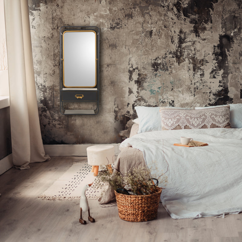 Demetria Engineered Wood Flat Wall Mirror