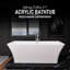Baignoire autoportante en acrylique 67 po-105839373