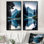 "Morning Lake Calm In Vancouver - Vancouver", art mural noir sur toile 2 pièces