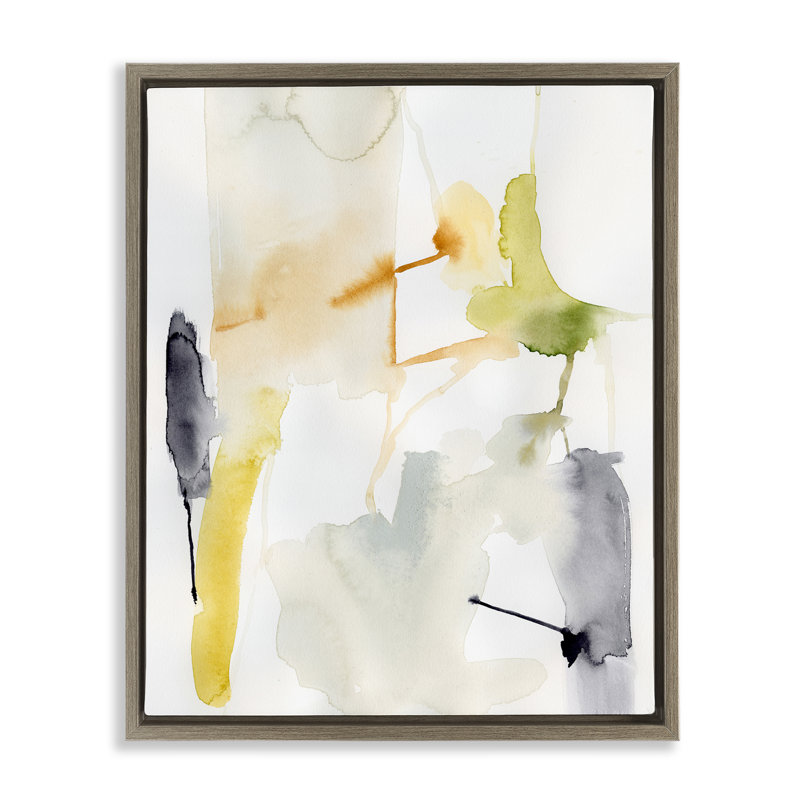 «Soft Watercolor Splash», art mural encadré flottant par June Erica Vess, Cadre flottant orme Montalcino, H 21 po x l 17 po