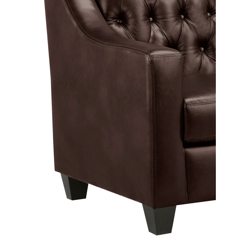 Canapé en cuir Debolt, Cuir assorti espresso