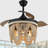 Dayzhane 42 Inch Farmhouse Boho Retractable Ceiling Fan with Light, 6-Speed Wood Beaded Ceiling Fan with Remote Control-1650624917