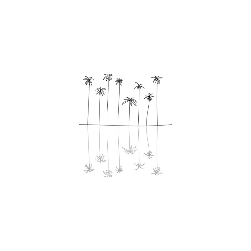 Palm Reflection 1 Piece Wrapped Canvas Painting, 101.6cm H x 66.04cm W x 1.91cm D