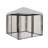 APEX GARDEN Brown Fabric Screen for Gazebo