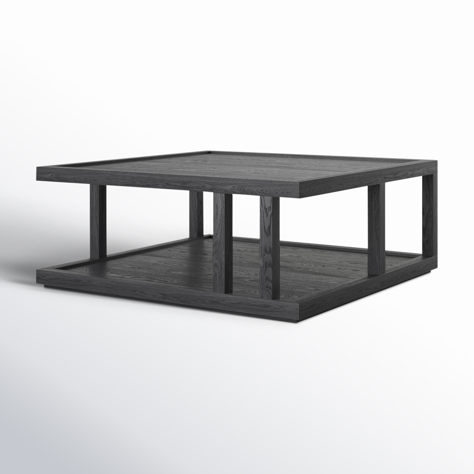 Neli Solid Wood Single Coffee Table, Warm Natural Oak Veneer