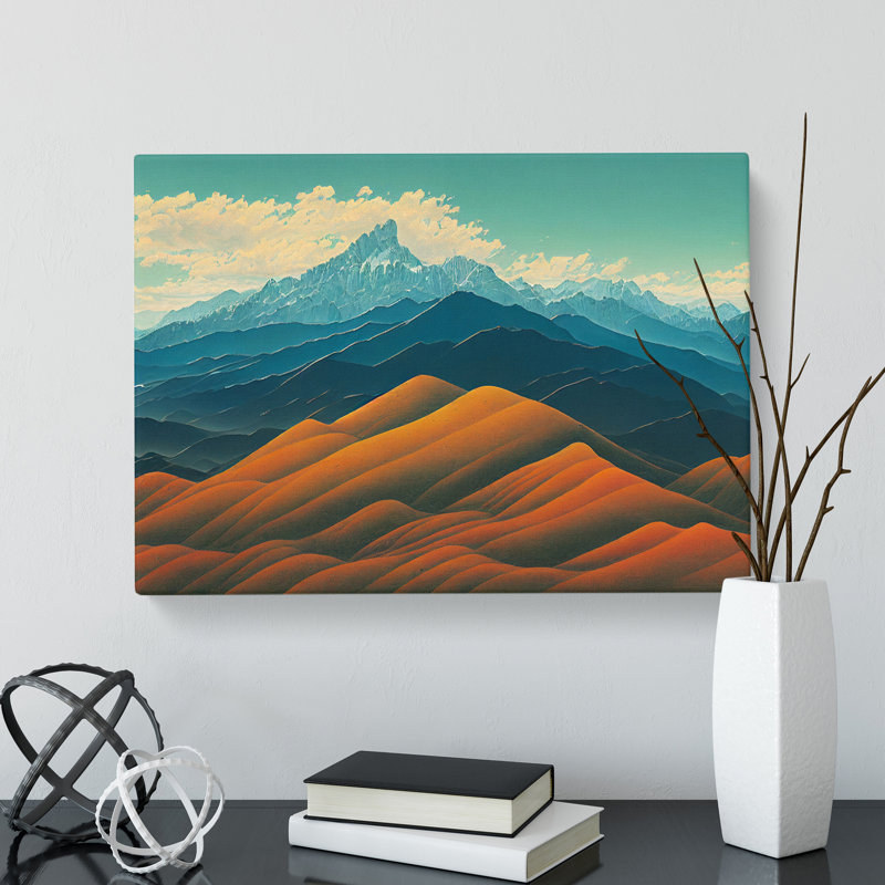 XXX-H1022-WF-10116X Welcoming Mountain Landscape - Wrapped Canvas Print, 50cm H x 76cm W x 3cm D