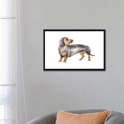 «Black and Tan Dachshund», reproduction sur toile