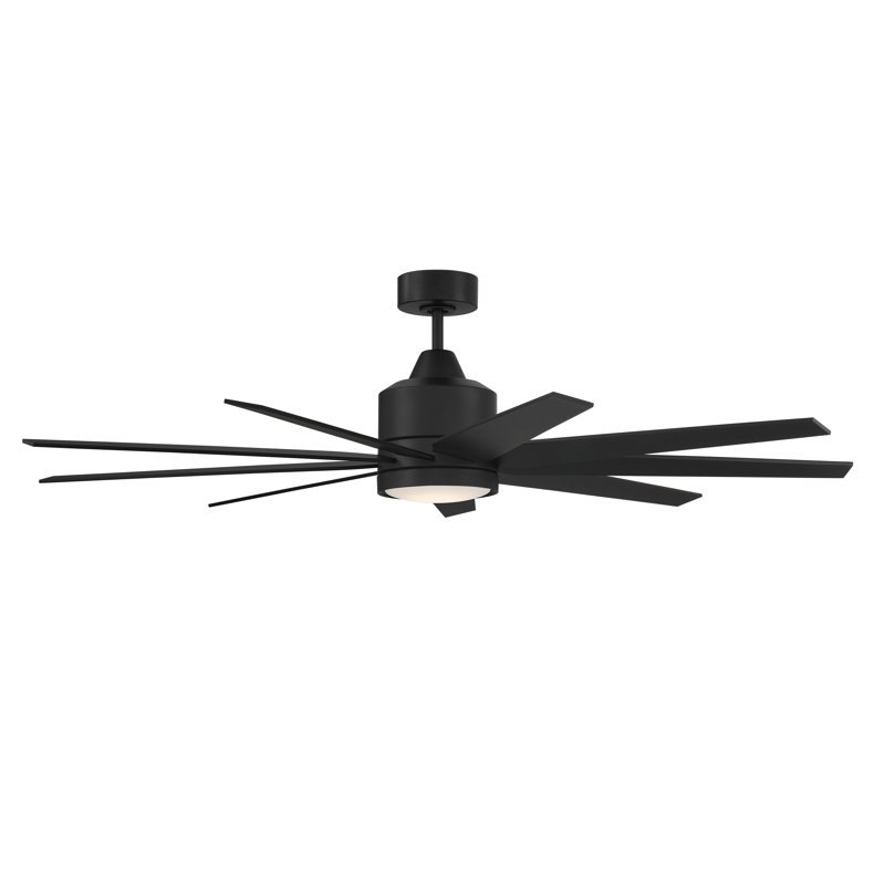 Champion Ceiling Fan with LED Lights, Flat Black