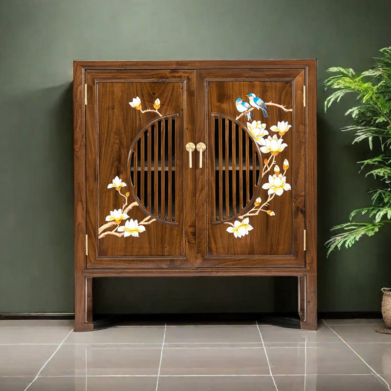 16 Pair Solid Wood Shoe Storage Cabinet