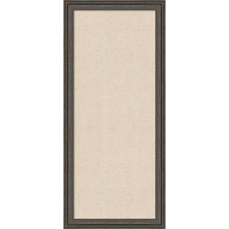 Tableau d'affichage en tissu Amanti, lin naturel par The Creative Bunch Studio, Taille du tableau 16 x 40