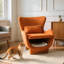 Fauteuil d'appoint en velours orange Pet-852289878