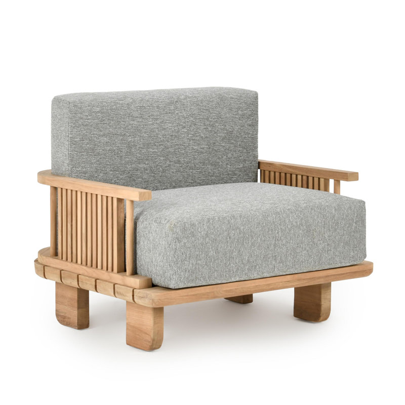 Hudson Outdoor Accent Chair Natural/Gray