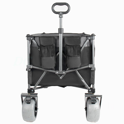 52-Inch Extended Heavy-Duty Foldable Utility Wagon, 560Lbs, Patented Ultra-Stable Frame, 1:6 Space-Saving Fold, Portable And Collapsible For Beach, Sports, And Garden Use