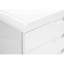 Classeur à roulettes 3 tiroirs au fini blanc brillant, rangement pour bureau, support pour imprimante moderne avec extérieur en stratifié