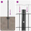 Fence with Post Segment Outdoor Barrier Garden Terrace Divider Boundary-1429244146-1429244153