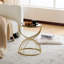 Table d'appoint moderne [Structure en métal doré + plateau noir]