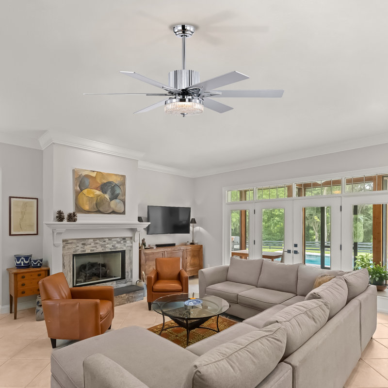 Conner Ceiling Fan with LED Light, Remote & 3-Speed AC Motor