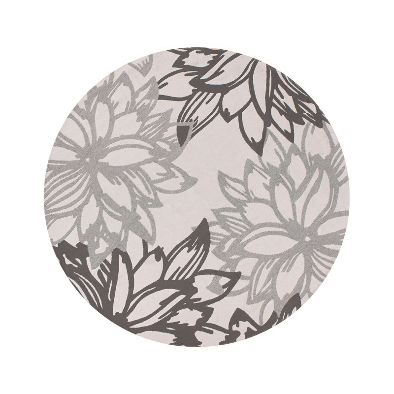 Outdoor Rug SOLAPUR Grey, Round 190 cm