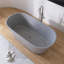  59'' x 29'' Freestanding Terrazzo Tub Soaking Solid Surface Bathtub-112397830