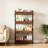 30 Inches 4-Tier Retail Display Rack, Shelving Unit, Storage Shelves, Wood Shelving Unit With Hooks