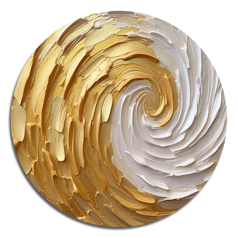 Clairemarie - art abstrait rond en métal, H 23 po x l 23 po