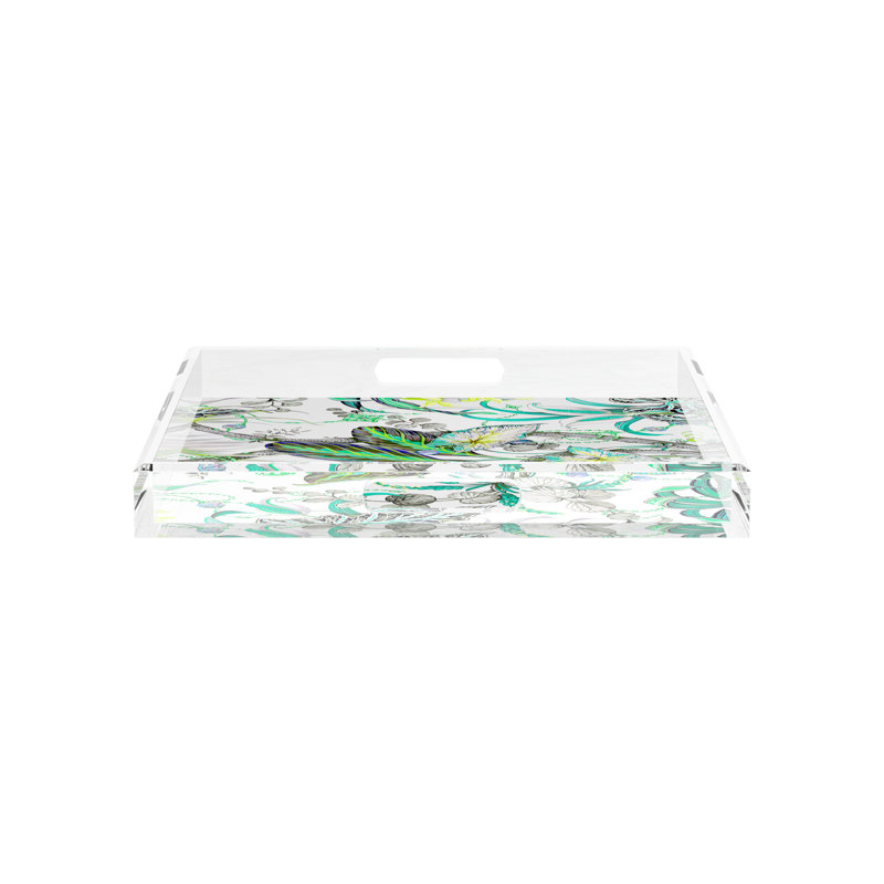 Plateau décoratif Amazonia, Tourmaline, L 15 po x P 15 po x H 2 po