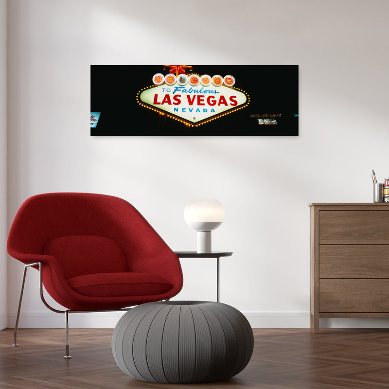 Gros plan d'un signe de bienvenue, Las Vegas, Nevada, États-Unis, art contemporain abstrait, architecture murale
