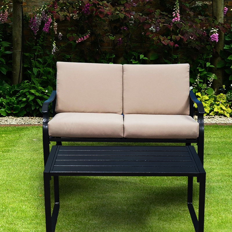With Matching Table B - Black Metal Home Furnishings And Furnishing Items, Black