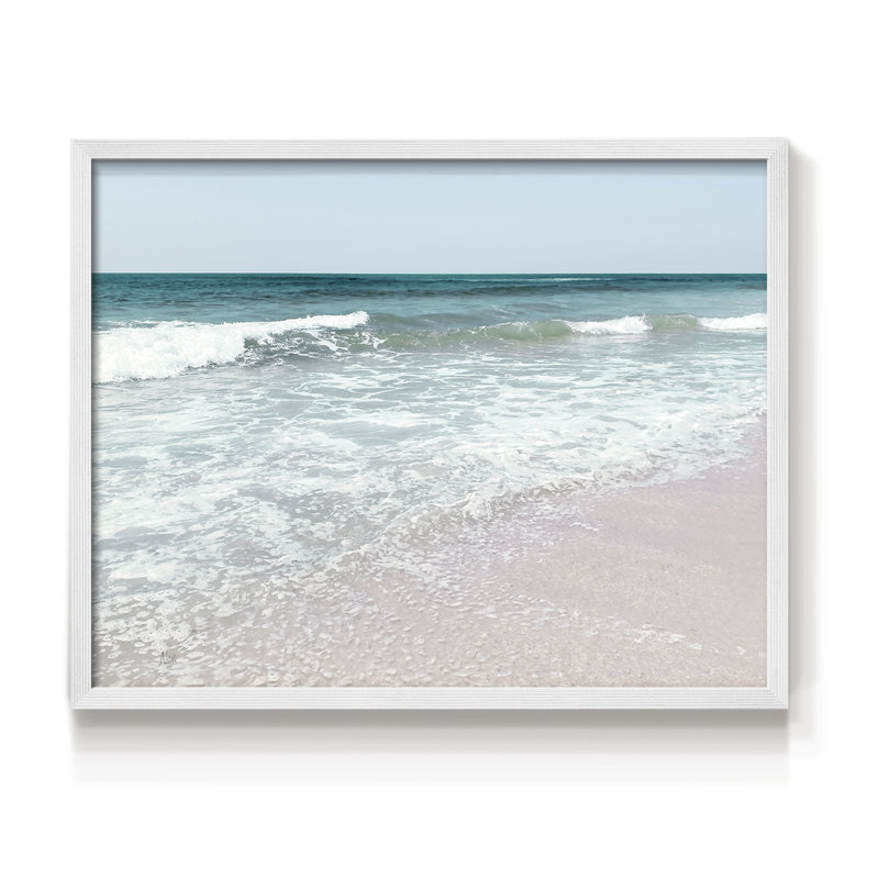 Shoreline Pleasure -Framed Print - Restickable, H 11 po x l 14 po, Blanc