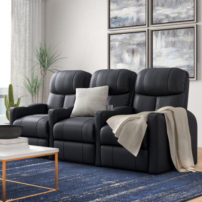 Home Theater Sofa (Row of 3) by Latitude Run