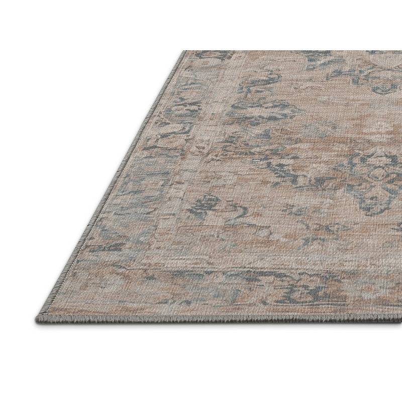 Machine Washable Gray Area Rug, Runner 2' x 4'