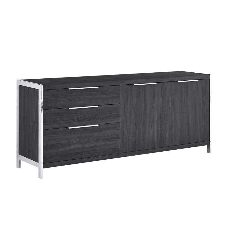 Buffet 3 tiroirs 71 po Deja, Noyer