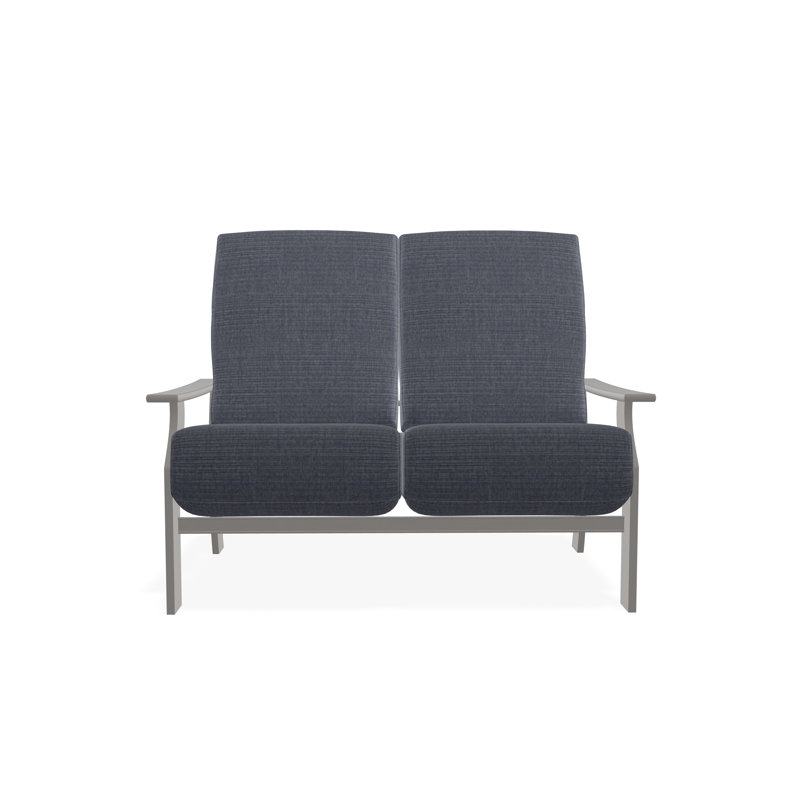 Causeuse à deux places avec siège en polymère St. Catherine, Denim prouvé, Gris chaleureux