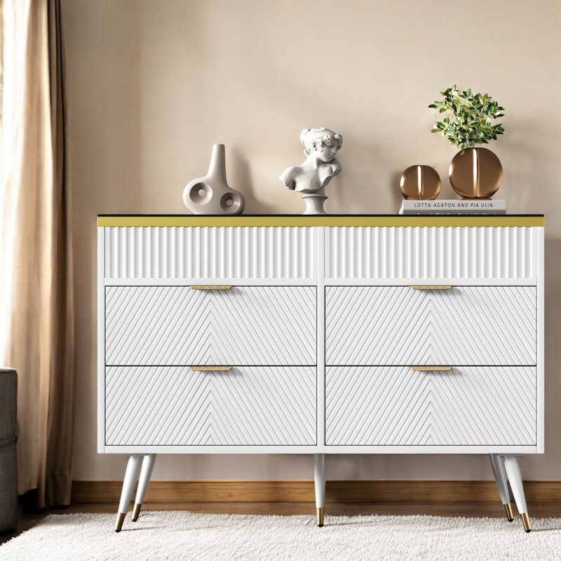Antwane 120 cm W Glass Sideboard