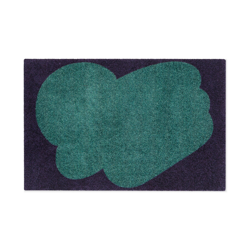 Iconic And Sight Unseen Door Mat, 32" W x 48" L, Emerald