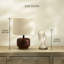 Gren Wooden Table Lamp Round With Shade - White