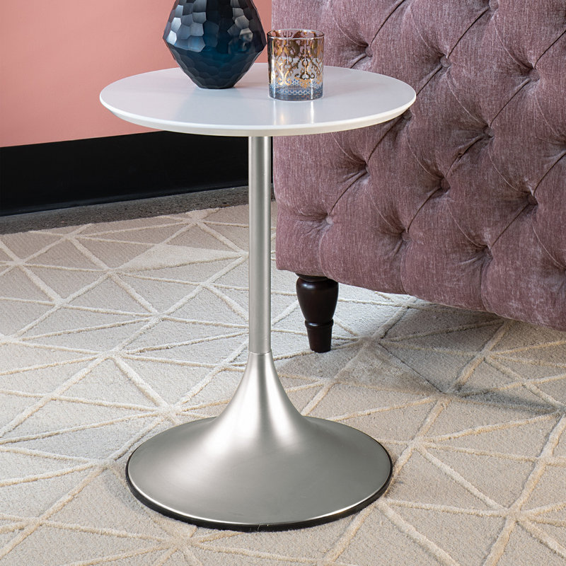 Mielke End Table, Silver