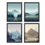 Ensemble encadré de 4 paysages encadrés, impression de 4 paysages encadrés-93014015-93014017
