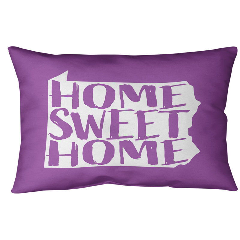 Outdoor Reversible Throw Pillow, Violet, Pennsylvania