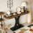Narrow Entryway Foyer Table with Geometric Base-1031129343