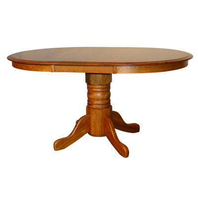 Extendable Oak Round Solid Wood Dining Table