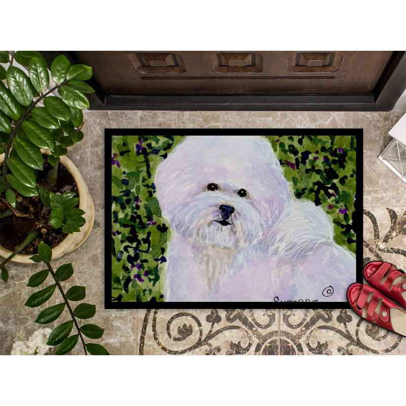Tapis d'intérieur antidérapant Tahoma Bichon Frise, Rectangle 2 pi x 3 pi