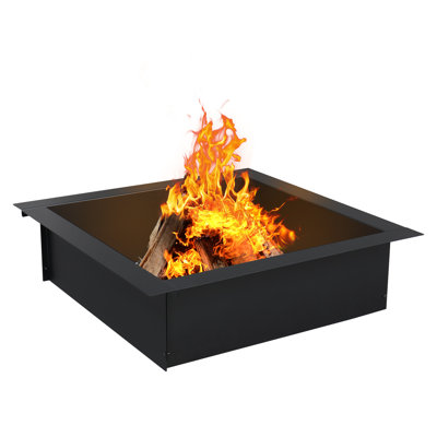 Vlasto Rectangle Steel Wood Burning Smokeless Fire Ring
