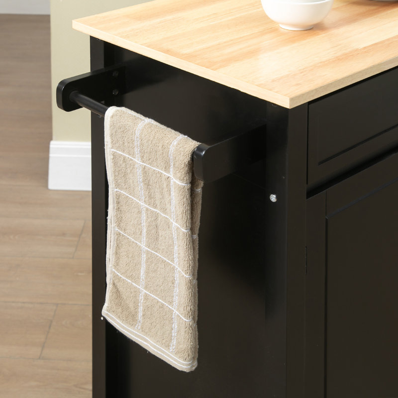 Omariana Kitchen Cart, Black
