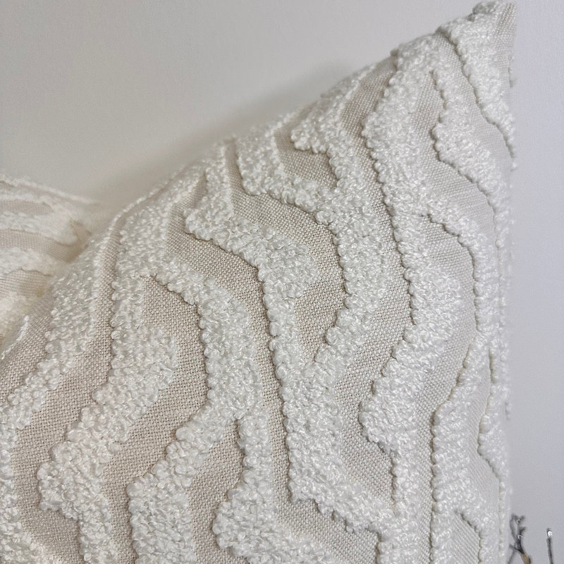 Abstract Ivory Square Cushion Cover