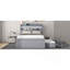 Lit plateforme simple TG avec tête de rangement à DEL, station de charge, lit gigogne simple et 2 tiroirs, gris-178296015