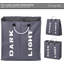 Double Compartment Large Fabric Laundry Basket With Handles (Dark Grey)