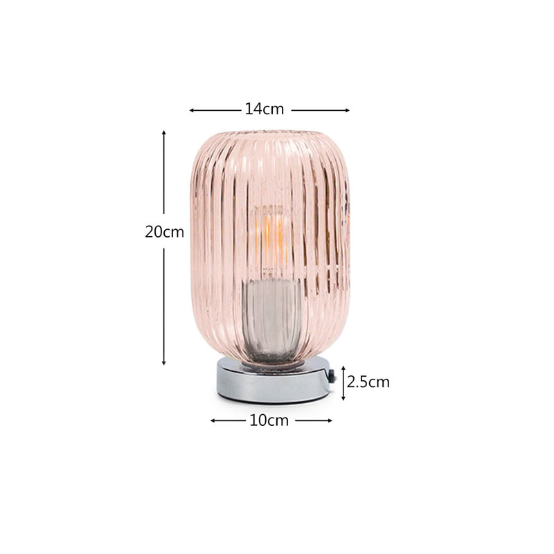 Showstead Metal Accent Lamp, Chrome, Pink