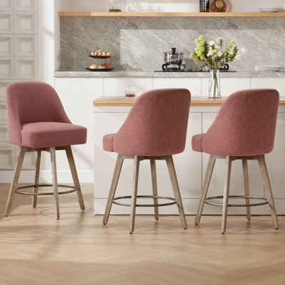 Mangu 26" Upholstered Swivel Stool