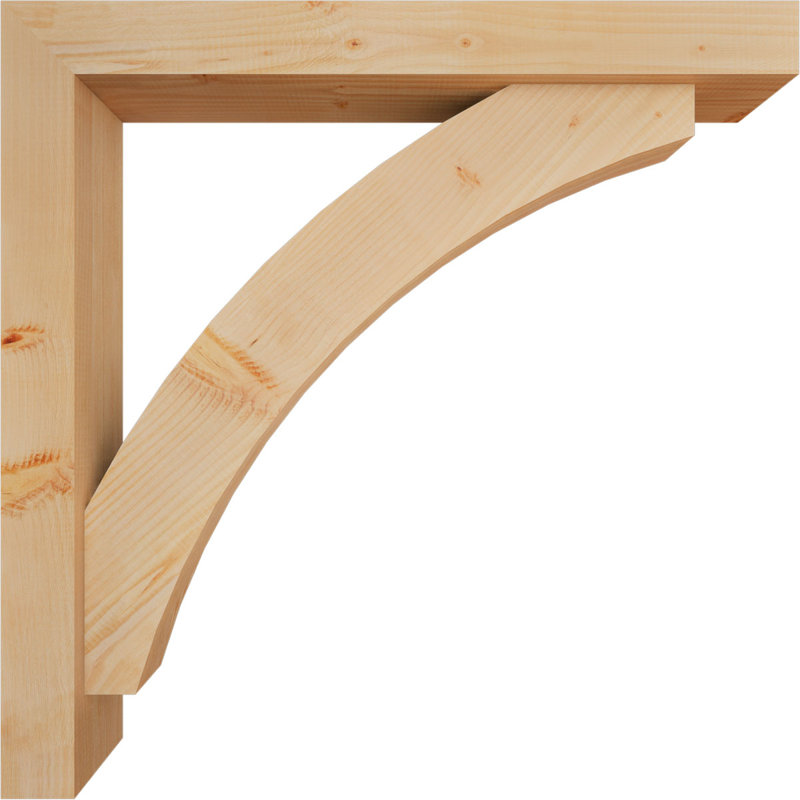 Support de bloc lisse Thorton l 5 1/2 po x P 38 po x H 38 po avec support décalé, sapin Douglas, 38 x 38